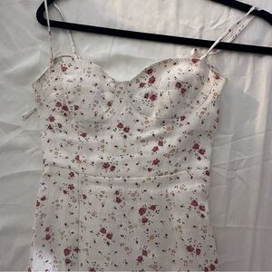 REFORMATION SIZE 0 White floral linen dress